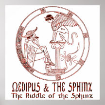 Ödipus u. die Sphinx Posterdrucke