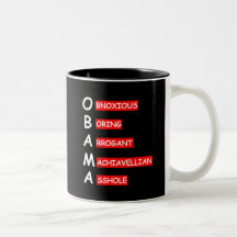 Offensive, beleidigender AntiObama Teetasse