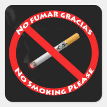official_symbol_no_smoking_English_Spanish Aufkleber