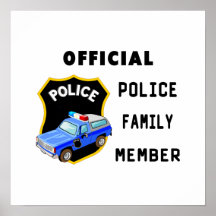 Offizielle Polizei-Familie Posterdruck