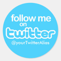 Offizieller "Follow-me auf Twitter" Aufkleber