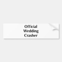 Offizieller HochzeitCrasher Auto Aufkleber