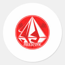 Offizieller Meilenstein Merch Runde Sticker
