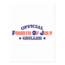 Offizielles 4. von Juli-Grillvorrichtung Postkarte