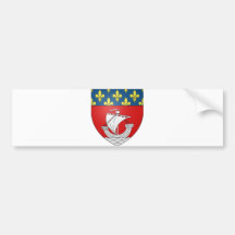 Offizielles Blason Paris Mantel-Wappenkunde-Symbol Autosticker