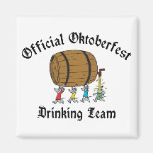 Offizielles Oktoberfest trinkendes Team Kühlschrankmagnet