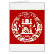 Offizielles Wappen Afghanistans Wappenkunde-Symbol Grußkarten