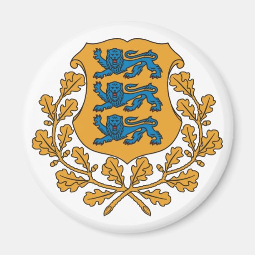 Offizielles Wappen Estlands Wappenkunde-Symbol Kühlschrankmagnet