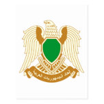 Offizielles Wappen Libyens Wappenkunde-Symbol Postkarte