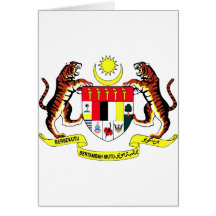 Offizielles Wappen Malaysias Wappenkunde-Symbol Grußkarten