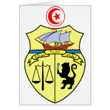 Offizielles Wappen Tunesiens Wappenkunde-Symbol Grußkarte