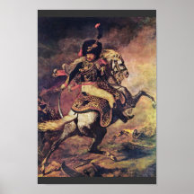 Offizier der Schutz-Kämpfer im Angriff durch Gér Poster
