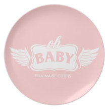 Oh Baby personifizierte Duschen-Geschenk-Platte Party Teller