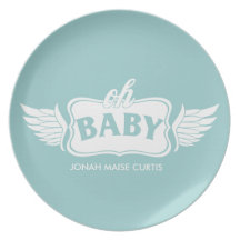 Oh Baby personifizierte Duschen-Geschenk-Platte Party Teller