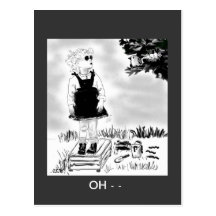 OH -- black /whitePostkarte