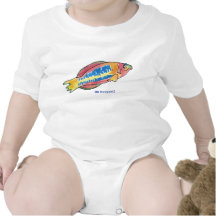 Oh lebhaft! Cartoon-Fisch-niedlicher Säugling Shirt