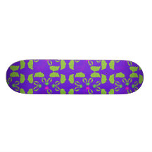 Oh meine Augen! Lila und grüne Skateboard-Plattfor Individuelles Deck