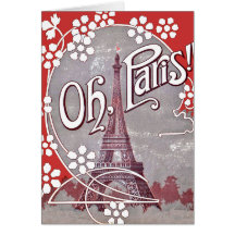 Oh Paris-Eiffelturm-Anmerkungs-Karte