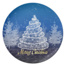 Oh Weihnachtsbaum-Melamin-Platte Flache Teller