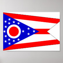 Ohio-Flagge Posterdruck