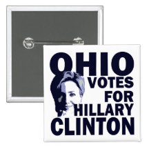 Ohio-Stimmen für Hillary Clinton-Kampagnen-Knopf Anstecknadelbuttons