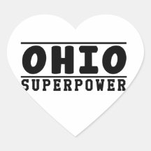 Ohio Superpower Designs Heart Sticker