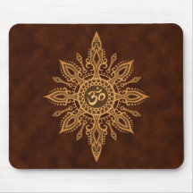 Ohm-Stern (goldenes Braun) Mousepads