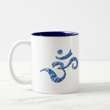 Ohm-Symbol-Kaffeetasse im Blau