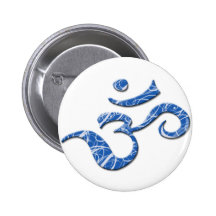 Ohm-Symbol-Knopf im Blau Anstecknadelbuttons