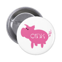Oink rosa Schwein-T-Shirts und Geschenke Anstecknadelbuttons