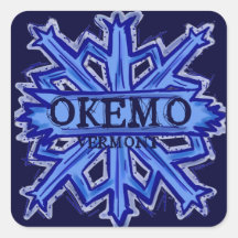 Okemo Vermont blaue Schneeflockeaufkleber