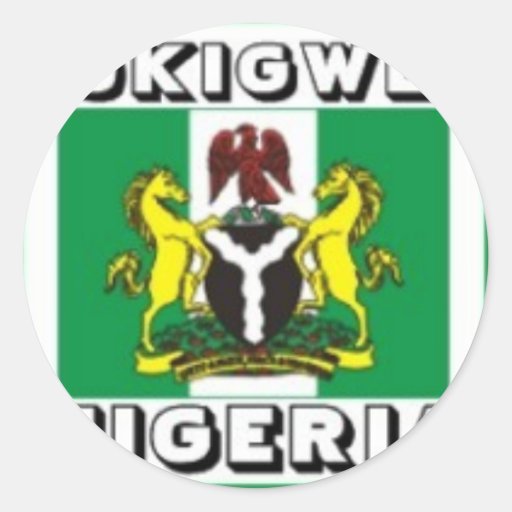 Okigwe, IMO-Staats-Nigeria-Geschenk (Afrika) Runde Sticker