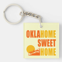 Oklahome Sweet Home Keychain