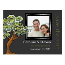 Öko-Baum, der Save the Date Wedding ist Postkarte