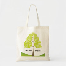 Öko TreeTote Tasche - ich tue mein Teil - grüne Li