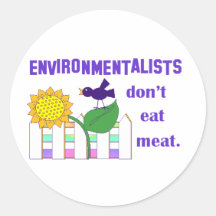 ÖKOLOGEN ESSEN NICHT FLEISCH STICKERS