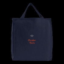 Oktober-Braut-Marine gestickte Tasche bestickte taschen