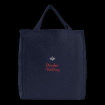 Oktober-Hochzeits-Marine gestickte Tasche bestickte taschen