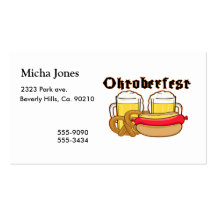 Oktoberfest Bratwurst & Beer Business Card Template