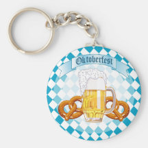Oktoberfest Brezeln u. Bier Schlüsselanhänger