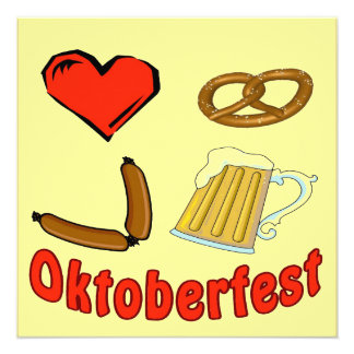 Oktoberfest Deutschland Oktober Bier Deutschland Personalisierte Ankündigungskarten