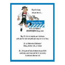 Oktoberfest Einladungs-personalisierte Postkarten