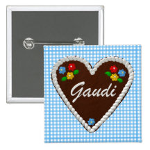 Oktoberfest Herz "Gaudi " Anstecknadel