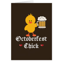 Oktoberfest Küken-Gruß-Karte
