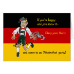 Oktoberfest lustige Cartoon-Einladungs-Karte