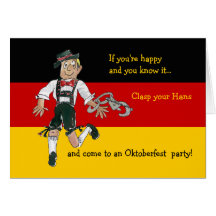 Oktoberfest lustige Cartoon-Einladungs-Karte