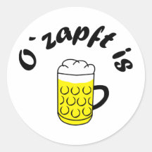 Oktoberfest O' zapft is Runde Sticker