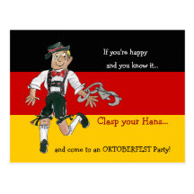 Oktoberfest Party Einladungs-Postkarten