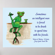 Ol Gecko gezwungen zu trinken, um seinen Freund zu Posterdrucke