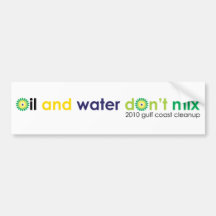Öl und Wasser mischt nicht Auto Aufkleber